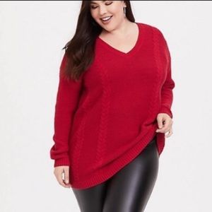 Torrid Cable Knit Tunic Sweater 1X